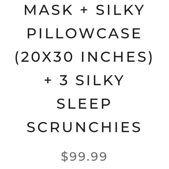 PRONOIR BEAUTY SILKY SLEEP SET IN PINK: PILLOWCASE, SLEEP MASK, 3 SCRUNCHIES - Picture 5 of 6